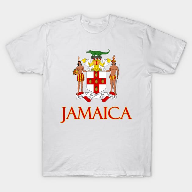 Jamaica - Coat of Arms Design T-Shirt by Naves